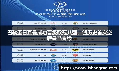 巴黎圣日耳曼成功晋级欧冠八强，创历史首次逆转皇马晋级
